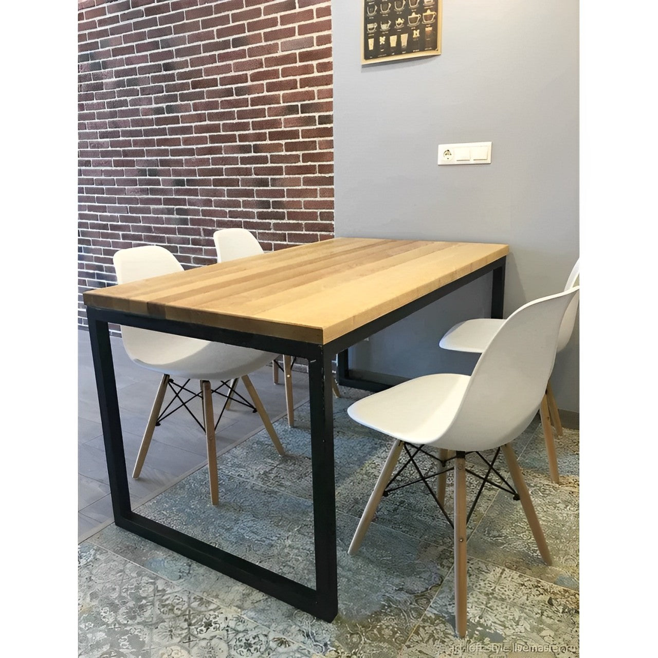 MESA PARA COMEDOR KUMANA ESTILO INDUSTRIAL