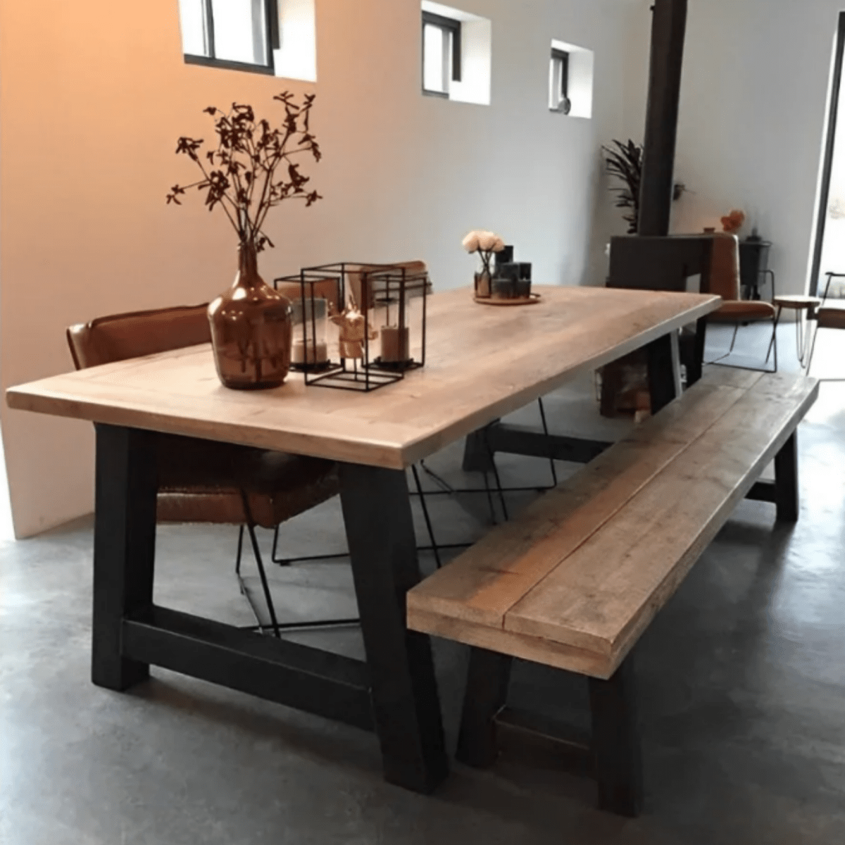 BANCA PARA MESA PARA COMEDOR KIOTO ESTILO INDUSTRIAL - shopBANCA PARA MESA PARA COMEDOR KIOTO ESTILO INDUSTRIALComedores_name