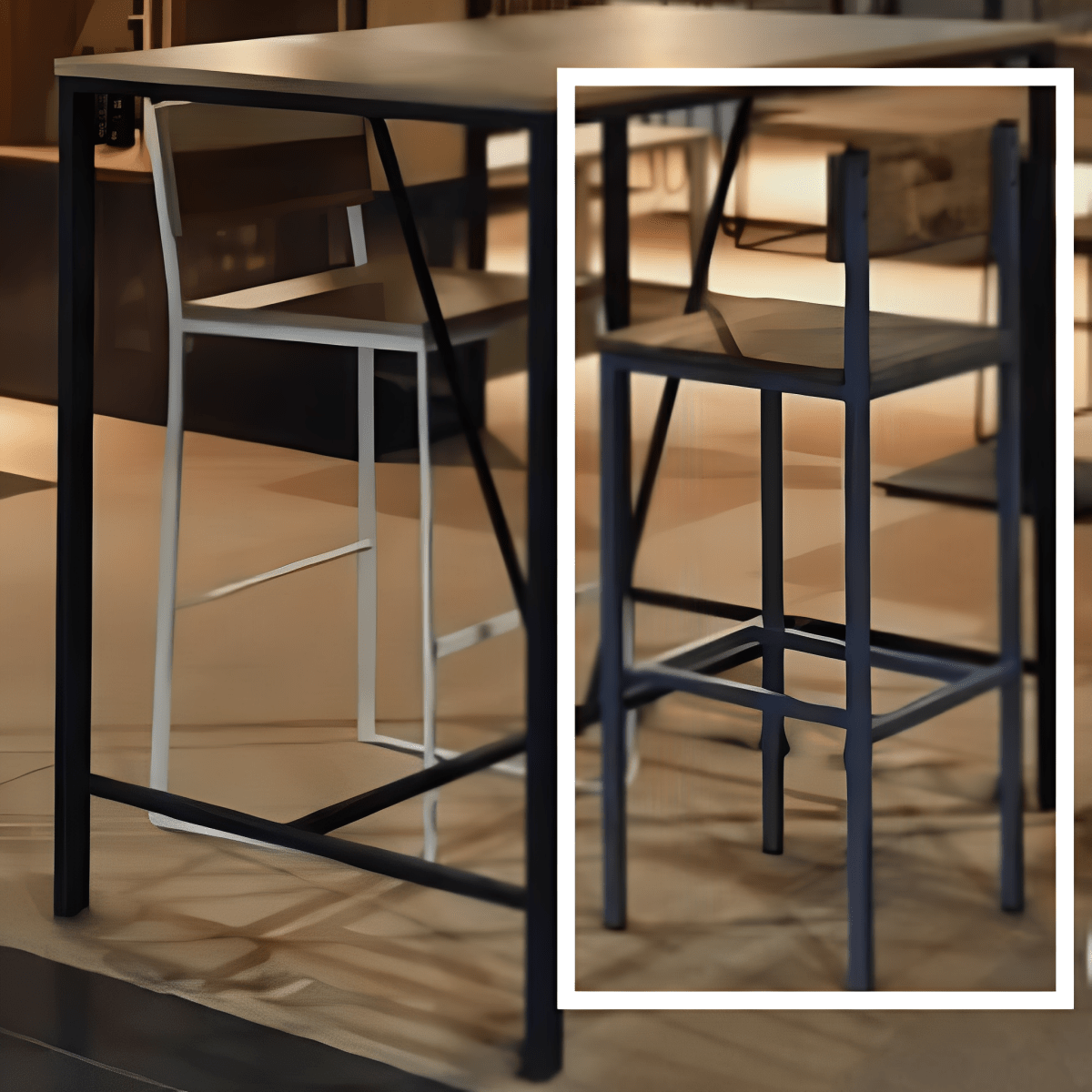 BANCO ALTO DE ESTILO INDUSTRIAL 410 - shopBANCO ALTO DE ESTILO INDUSTRIAL 410Bancos de comedor y cocina_name