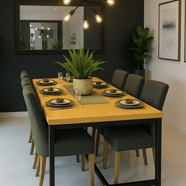 MESA PARA COMEDOR BORNEO ESTILO INDUSTRIAL - shopMESA PARA COMEDOR BORNEO ESTILO INDUSTRIAL_name