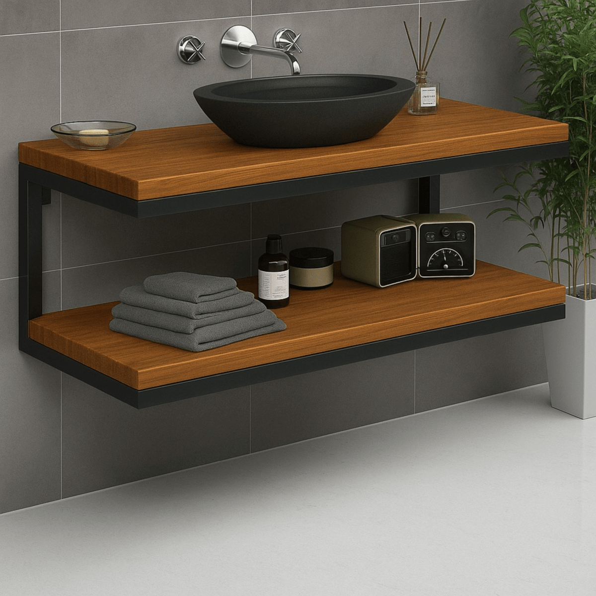 MUEBLE DE BAÑO ESTILO INDUSTRIAL 100 - shopMUEBLE DE BAÑO ESTILO INDUSTRIAL 100Baño_name