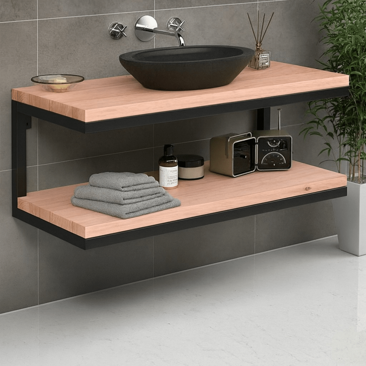 MUEBLE DE BAÑO ESTILO INDUSTRIAL 100 - shopMUEBLE DE BAÑO ESTILO INDUSTRIAL 100Baño_name