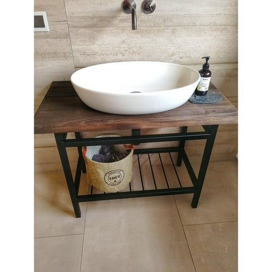 MUEBLE DE BAÑO CON REJILLA ESTILO INDUSTRIAL